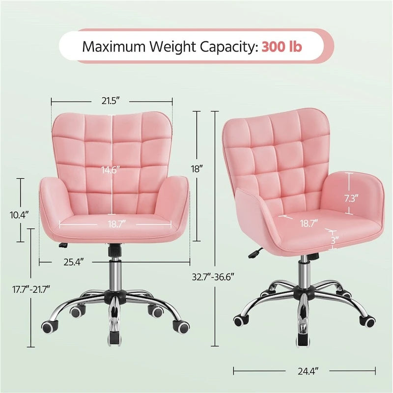 Chaise de bureau en similicuir avec accoudoirs rembourrés Chaise de bureau moderne - N/A
