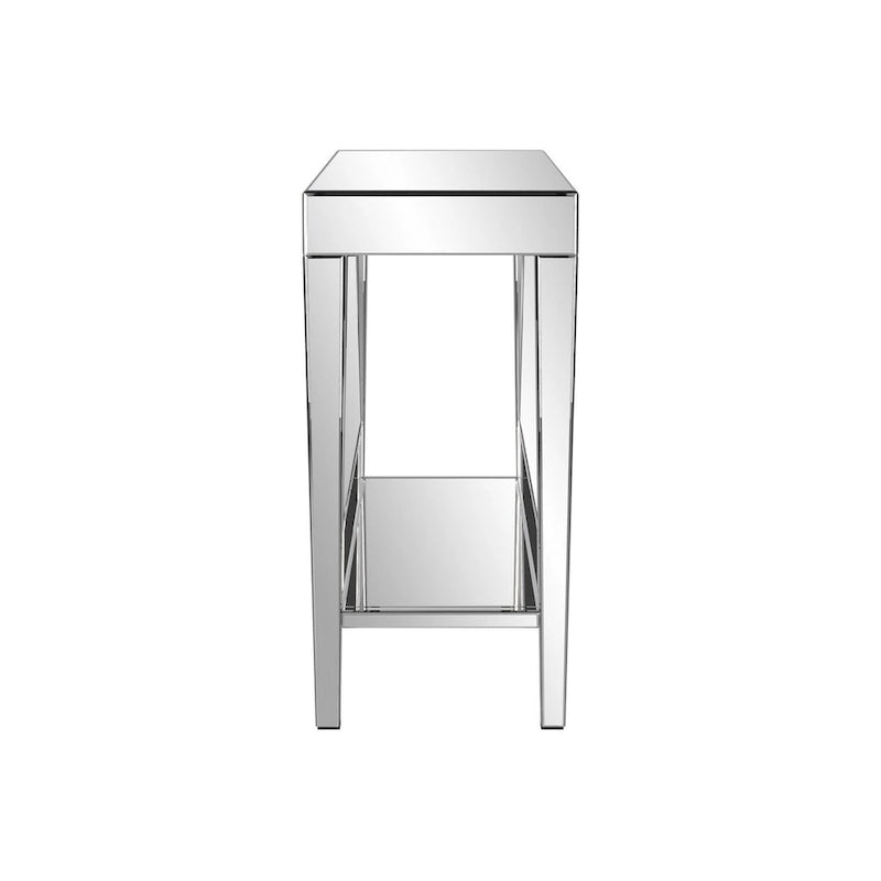 Console miroir avec étagère inférieure