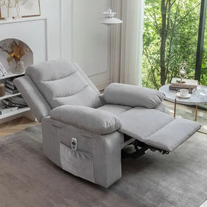 Fauteuil inclinable électrique avec fonction de massage réglable et système de chauffage