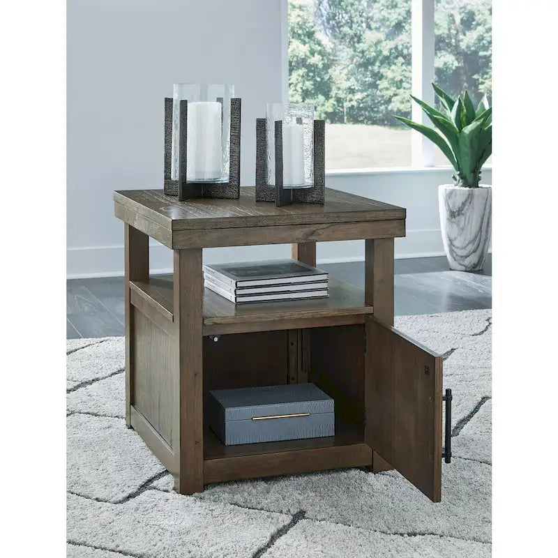 Table d'appoint marron - 24 l. x 26 p. x 26,63 h.