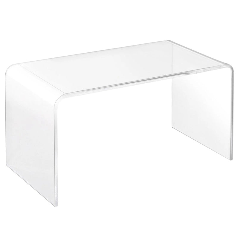 Table basse cascade rectangulaire tout acrylique de 15 mm d'épaisseur