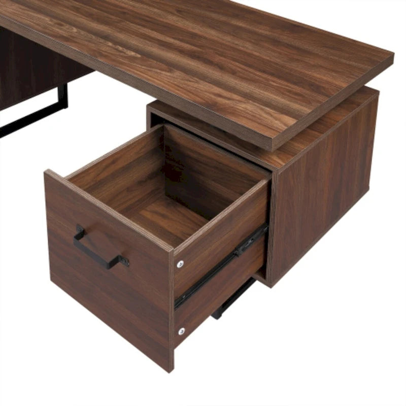Bureau d'ordinateur à domicile avec tiroirs
