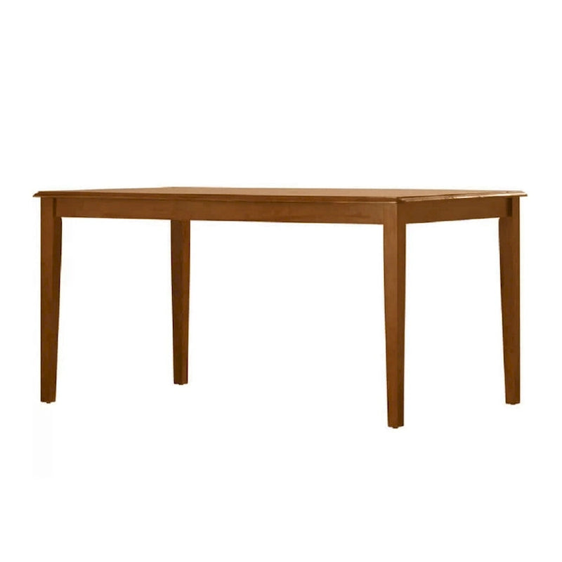Table à manger rectangulaire de 152 cm, pieds effilés, noyer foncé