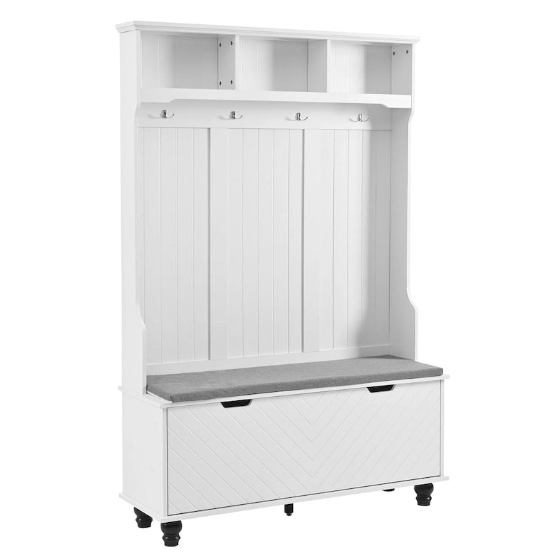 Meuble d'entrée 4-en-1 avec banc de rangement
