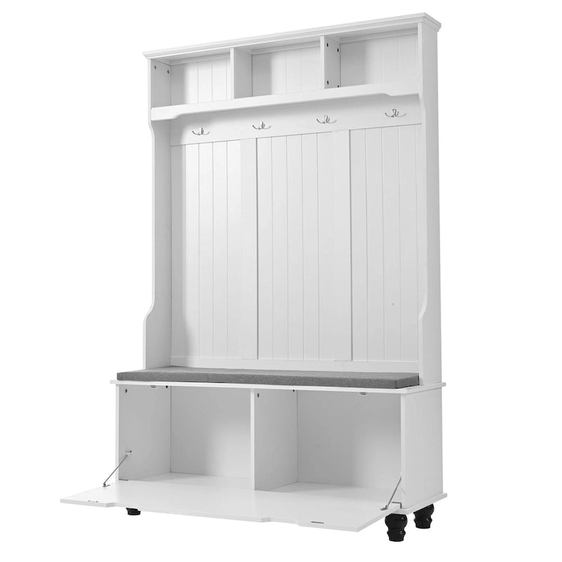 Meuble d'entrée 4-en-1 avec banc de rangement