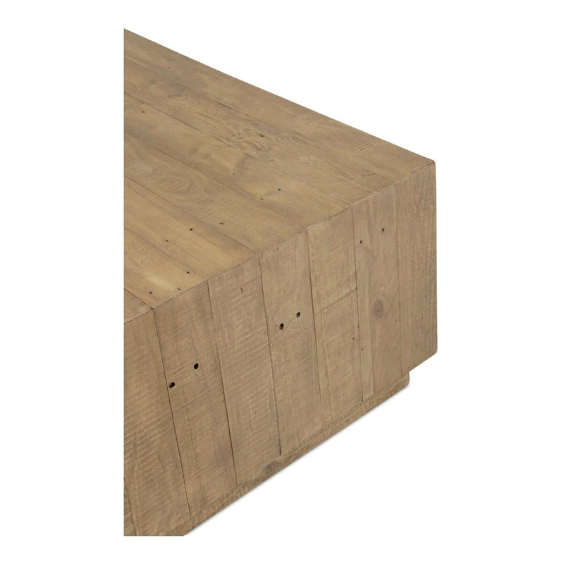 Table Basse Carrée en Bois, Marron - 80 x 80 x 40,5 cm
